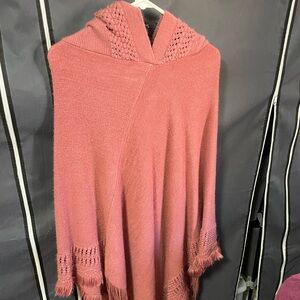 Minette Pink Knit Poncho